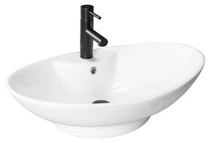 REA-U0160 - Umyvadlo na desku ROSA 38,5x58,5 cm keramika/lesklá bílá