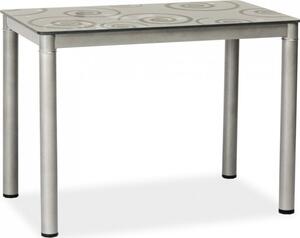 Casarredo Jídelní stůl DAMAR, kov/sklo, šedý