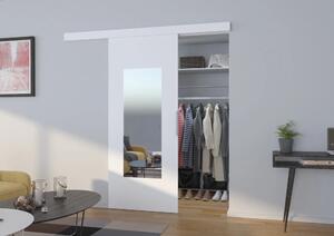 Posuvné nástěnné dveře NELA 76 bílá se zrcadlem (76 x 205) cm – záruka 4 roky