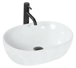 REA-U0416 - Umyvadlo na desku AMELIA 34,5x48 cm keramika/lesklá bílá