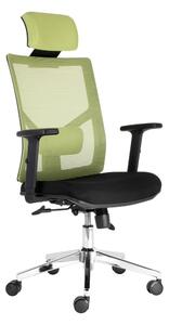 Kancelářská ergonomická židle SANTO — černá / zelená (rozbaleno)