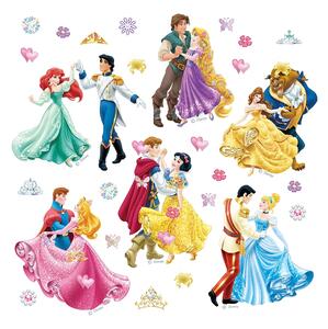 Dětská samolepka na zeď Princezny s Princi, Disney | 30 x 30 cm | DDKS 1081