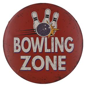 Ceduľa Bowling Zone 30x30 cm Plechová tabuľa