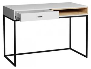 Moderní psací stůl Olier OL01, Barva: bílý / bílý + dub artisan Mirjan24 5903211008719