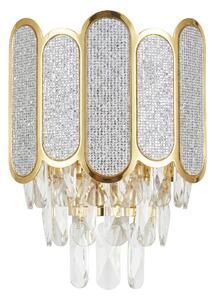 Toolight Nástěnné osvětlení Crystal SWE108-W zlaté