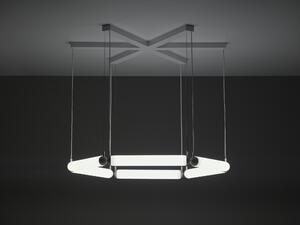 Brokis Závěsné svítidlo Puro Contour hexagon 600, PC1137 Stmívání, řízení: nestmívatelná verze, Barva skla: Triplex opál, Povrchová úprava baldachýnu a montury: kov - černý matný komaxit