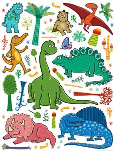Dětská samolepka na zeď Dinosauři | 65 x 85 cm | DK1048