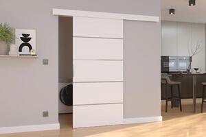 Posuvné nástěnné dveře BIELLA 76 bílá (76 x 205) cm – záruka 4 roky