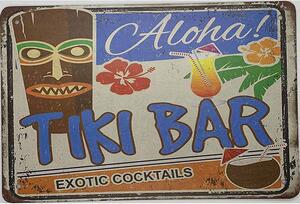 Ceduľa Tiki Bar 30cm x 20cm Plechová tabuľa