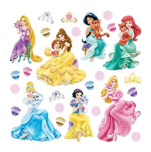 Dětská samolepka na zeď Princezny Se Mazlíčky, Disney | 30 x 30 cm | DDKS 3811