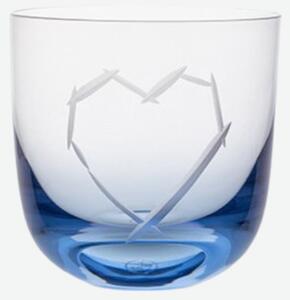 Broušená sklenice LOVE I Blue