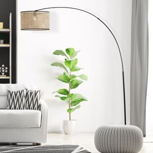 Brilliant 93138/06 Oblouková stojací lampa WILEY přírodní RATAN