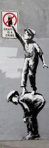 Plakát, Obraz - Banksy - Grafitti Is A Crime, (53 x 158 cm)