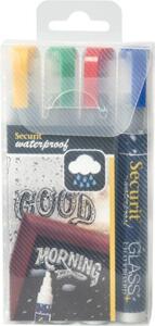 Křídový popisovač voděodolný Securit, tloušťka: 2-6 mm, různé barvy, 4 ks