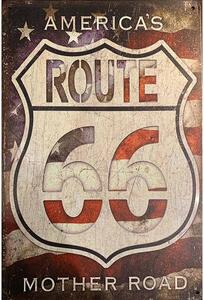 Ceduľa Route 66 Mother Road 30cm x 20cm Plechová tabuľa