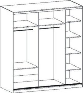 Casarredo Ložnice DUBAJ/CLEMENTE F (postel 160, skříň, komoda, 2 noční stolky)