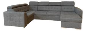 Rozkládací rohová sedačka TARGET U 335x175cm – rozklad a úložný prostor pravý roh šedá - Soro 93