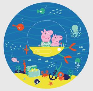 Samolepící vliesová fototapeta na zed' Prasátko Peppa Podvodní Dobrodružství | 70 x 70 cm | DCRD5811