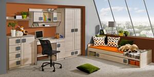 Casarredo - Komfort nábytek Noční stolek GIMMI G12 | barva: dol-dub-santana-šedá