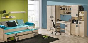Casarredo - Komfort nábytek Noční stolek GIMMI G12 | barva: dol-dub-santana-šedá