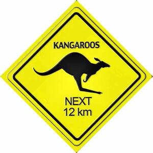 Cedule Kangaroos Next 12km