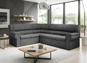 Rozkládací rohová sedačka ALEXIA DELUXE L 270x220cm - rozklad a úložný prostor levý roh tmavě šedá - Monolith 97