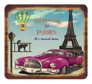 Ceduľa Welcome to Paris 30x30 cm Plechová tabuľa