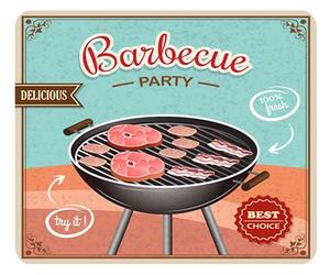 Ceduľa Barbecue Party 30x30 cm Plechová tabuľa