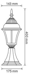 LED Venkovní lampa PARIS 2 1xE27/4,9W/230V