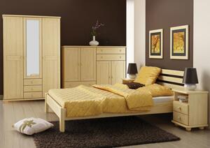Casarredo - Komfort nábytek Masivní postel KL-102, 120x200, borovice, výběr moření | barva: bez moření borovice