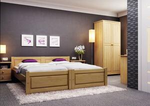 Casarredo - Komfort nábytek Masivní postel KL-132, 90x200, borovice, výběr moření | barva: bez moření borovice