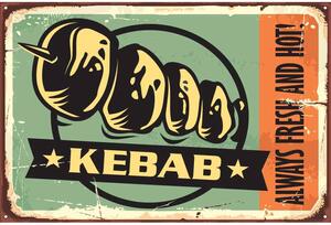 Ceduľa Kebab 30cm x 20cm Plechová tabuľa