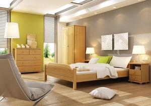 Casarredo - Komfort nábytek Masivní postel KL-126, 80x200, borovice, výběr moření | barva: bez moření borovice