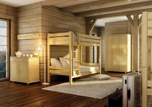 Casarredo - Komfort nábytek Masivní postel KL-129, 80x200, borovice, výběr moření | barva: bez moření borovice