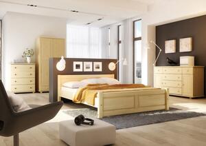 Casarredo - Komfort nábytek Zkosená komoda DK-129, 2D4S, masiv | barva: moření ořech