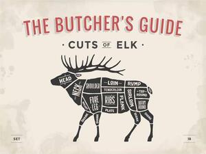 Cedule The Butchers Guide - Cuts Of Elk