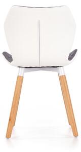 Jídelní židle Kale, šedá / bílá