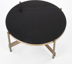 Konferenční stolek Ismena, černá / zlatá