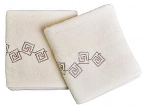 Nechte se hýčkat froté ručníkem a osuškou DENY vyrobeným z kvalitní 100% bavlny s gramáží 450 g/m2. Je velmi jemný na dotyk. Výšivka v dolní části. Barva ručníku je smetanová