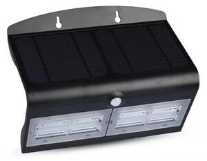 LED Solární nástěnné svítidlo se senzorem LED/7W/3,7V 4000K IP65 černá