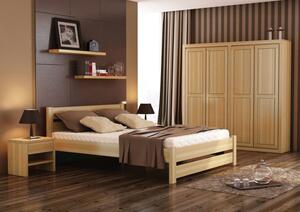 Casarredo - Komfort nábytek Masivní postel KL-190, 140x200, dřevo buk, výběr moření | barva: bez moření buk