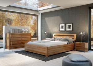 Casarredo - Komfort nábytek Masivní postel KL-182, 100x200, dřevo buk, výběr moření | barva: bez moření buk