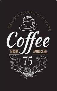 Ceduľa Coffe Mocha Americano 30cm x 20cm Plechová tabuľa