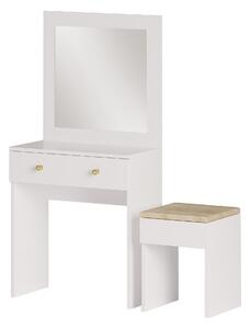 Toaletní stolek Nesuvi (bílá + zlatá). 1094116