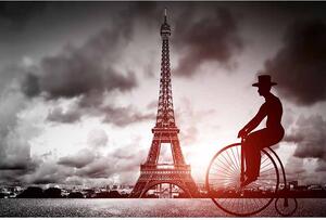 Ceduľa Paríž bicykel eiffelova veža - Paris 30cm x 20cm Plechová tabuľa