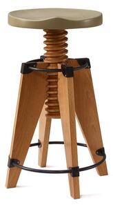 Zelená dřevěná stolička Burgu