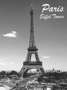 Ceduľa Paris Eiffel Tower - 30cm x 20cm Plechová tabuľa