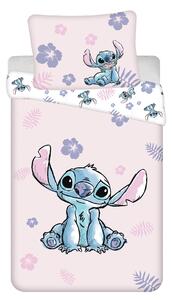 Jerry Fabrics Dětské povlečení LILO A STITCH PINK, růžové, bavlna hladká, 140x200cm + 70x90cm