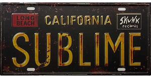 Ceduľa California Sublime 30,5cm x 15,5cm Plechová tabuľa