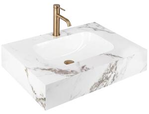Závěsné umyvadlo z kompozitního kamene REA Aresa 70x50 Cold Jade